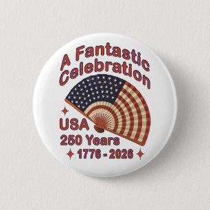 USA 250 Jahre patriotisches Ventilator-Design – 17 Button