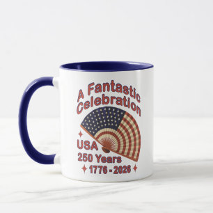 USA 250 Jahre patriotisches Ventilator-Design – 17 Tasse