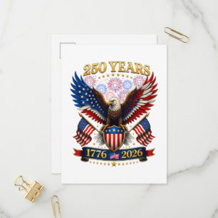 USA 250. Jahrestag 1776-2026 Einladungspostkarte