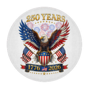 USA 250. Jahrestag 1776-2026 Schneidebrett