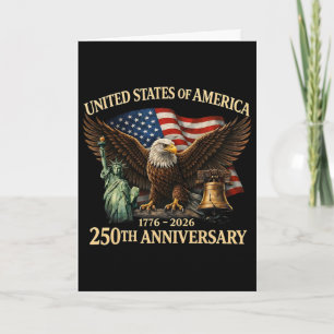 USA 250. Jahrestag 250 Jahre US-Flagge Geschenk fü Karte