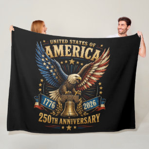 USA 250. Jahrestag Adler Fleecedecke