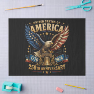 USA 250. Jahrestag Adler Seidenpapier