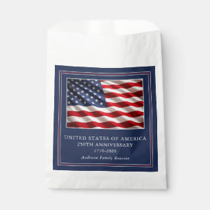 USA 250. Jahrestag Patriotische Party Navy Blau Geschenktütchen