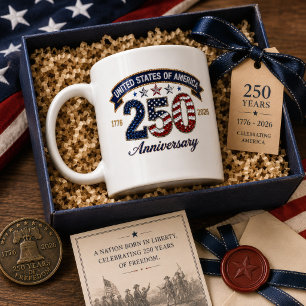 USA 250. Jahrestag stil Patriotisch Kaffeetasse