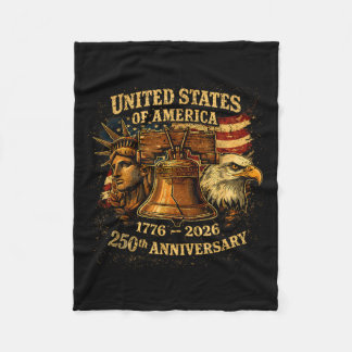 USA 250. Jubiläum 1776 2026 Design Fleecedecke