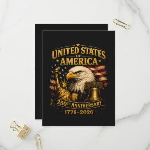 USA 250. Jubiläum Adler Einladungspostkarte