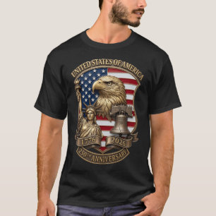 USA 250. Jubiläum Adler Patriotisch 1776-2026 T-Shirt