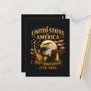 USA 250. Jubiläum Adler Postkarte