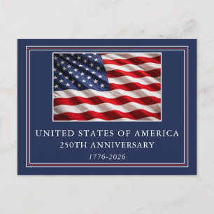 USA 250. Jubiläum Elegant Patriotisch Postkarte