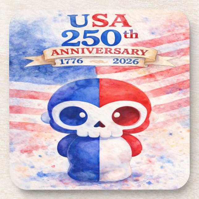 USA 250. Jubiläum Getränkeuntersetzer (Vorderseite)