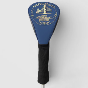 USA 250. Jubiläum Golden Gate Gold Design  Golf Headcover