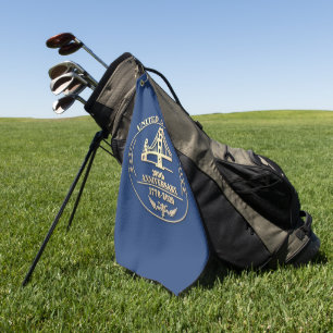 USA 250. Jubiläum Golden Gate Gold Design Golfhandtuch