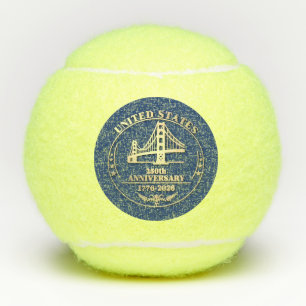 USA 250. Jubiläum Golden Gate Gold Design  Tennisbälle