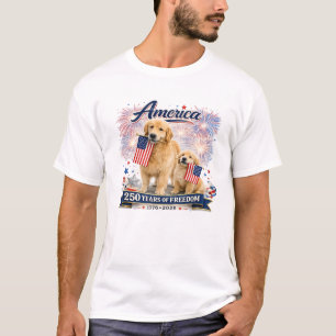 USA 250. Jubiläum Golden Retriever T-Shirt #5