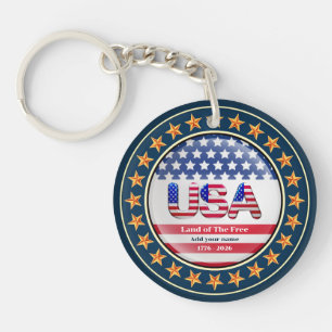 USA 250. Jubiläum I Patriotisch 1776-2026 Schlüsse Schlüsselanhänger