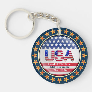 USA 250. Jubiläum I Patriotisch 1776-2026 Schlüsse Schlüsselanhänger