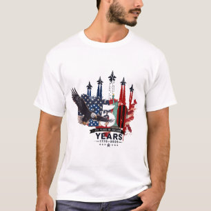 USA 250. Jubiläum Patrioten Eagle Fighter Jet  T-Shirt