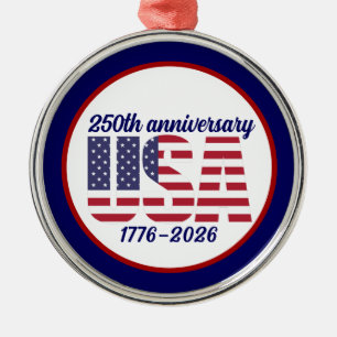 USA 250. Jubiläum Semiquincentennial 1776–2026 Ornament Aus Metall