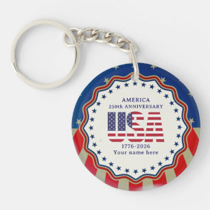 USA 250. Jubiläum Semiquincentennial 1776–2026 Schlüsselanhänger