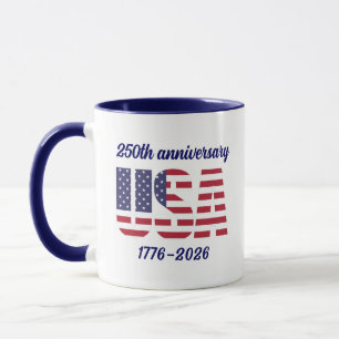 USA 250. Jubiläum Semiquincentennial 1776–2026 Tasse