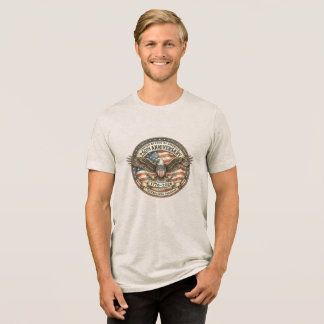 USA 250. Jubiläum Vintage Patriotisches Design Tri-Blend Shirt