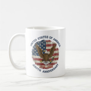 USA 250. Jubiläum Weißkopfseeadler 1776-2026 Erbe Kaffeetasse