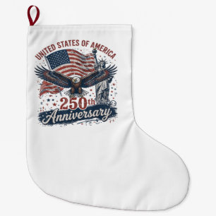 USA 250. Jubiläum Weißkopfseeadler Freiheitsstatue Großer Weihnachtsstrumpf