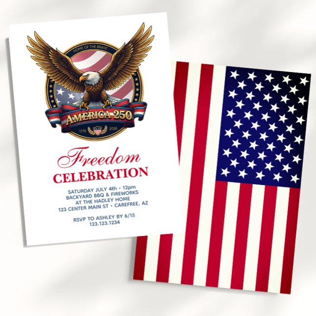 USA 250. Jubiläums BBQ Einladung (Von Creator hochgeladen)