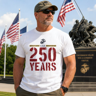 USA 250. Jubiläums-Gedenk-Marinekorps T-Shirt