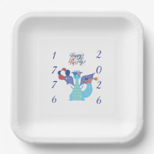USA 250. Jubiläums-Party-Drache 2026 Pappteller