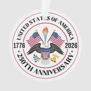 USA 250. Jubiläums-Patriotisches-Adler-Emblem Ornament
