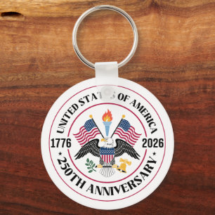 USA 250. Jubiläums-Patriotisches-Adler-Emblem Schlüsselanhänger