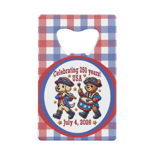 USA 250. Jubiläums-Souvenir - Patriotisch Geldbeutel Flaschenöffner