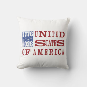 USA 250 Letterpress-Stil Kissen