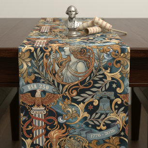 USA 250 Liberty Art Nouveau Muster ID1302 Kurzer Tischläufer