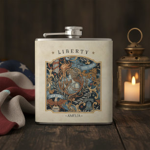 USA 250 Liberty Art Nouveau Muster Rahmen ID1302 Flachmann