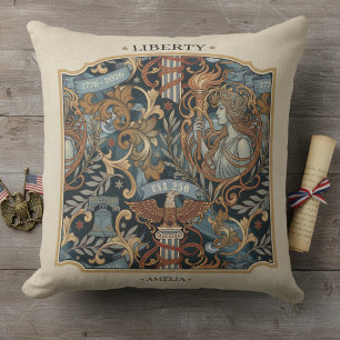 USA 250 Liberty Art Nouveau Muster Rahmen ID1302 Kissen