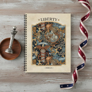 USA 250 Liberty Art Nouveau Muster Rand ID1302 Notizbuch