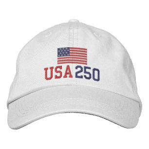 USA 250 - mit amerikanischer Flagge Bestickte Baseballkappe