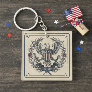USA 250 Patrioten-Adler-Erbe-Motiv Crm ID1299 Schlüsselanhänger