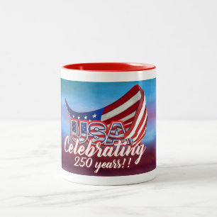 USA 250 Sterne und Streifen Tasse feiern