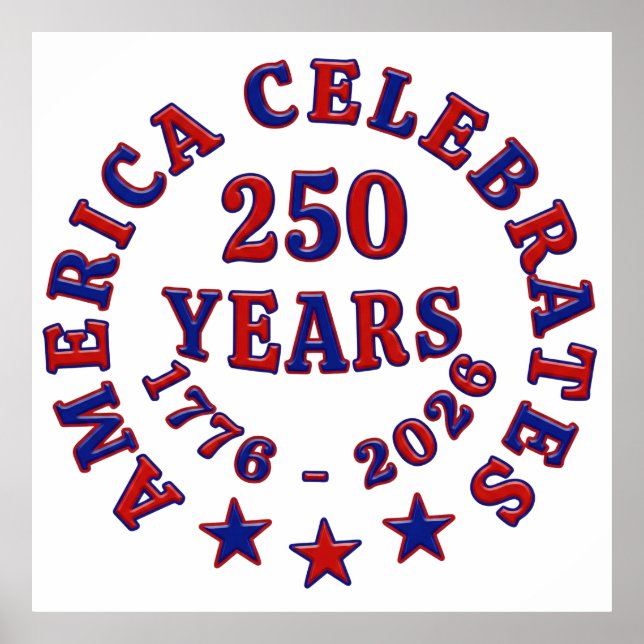 USA 250th Anniversary 1776-2026 Poster (Vorne)