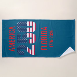 USA 250th Anniversary Florida Stars Stripes Beach  Strandtuch