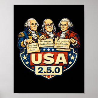 Usa 2.5.0 Patch Notes Gründerväter Lustig Poster