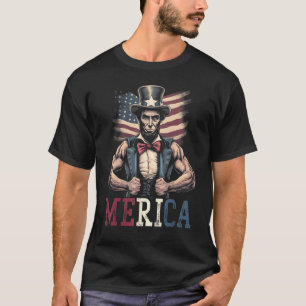 USA 4. Juli Abraham Lincoln Workout Muscles 2 T-Shirt