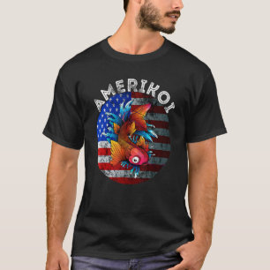 USA 4. Juli Amerika Koi Fisch Patriotisches Amerik T-Shirt