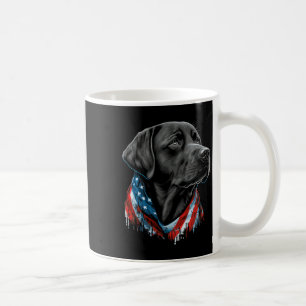 USA 4. Juli Black Patriotic American Labrador Kaffeetasse