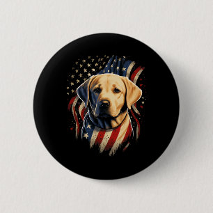 USA 4. Juli Gelbes Patriotisches amerikanisches La Button
