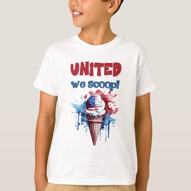 USA 4. Juli Patriotic Ice Cream Bliss T-Shirt (Vorderseite)